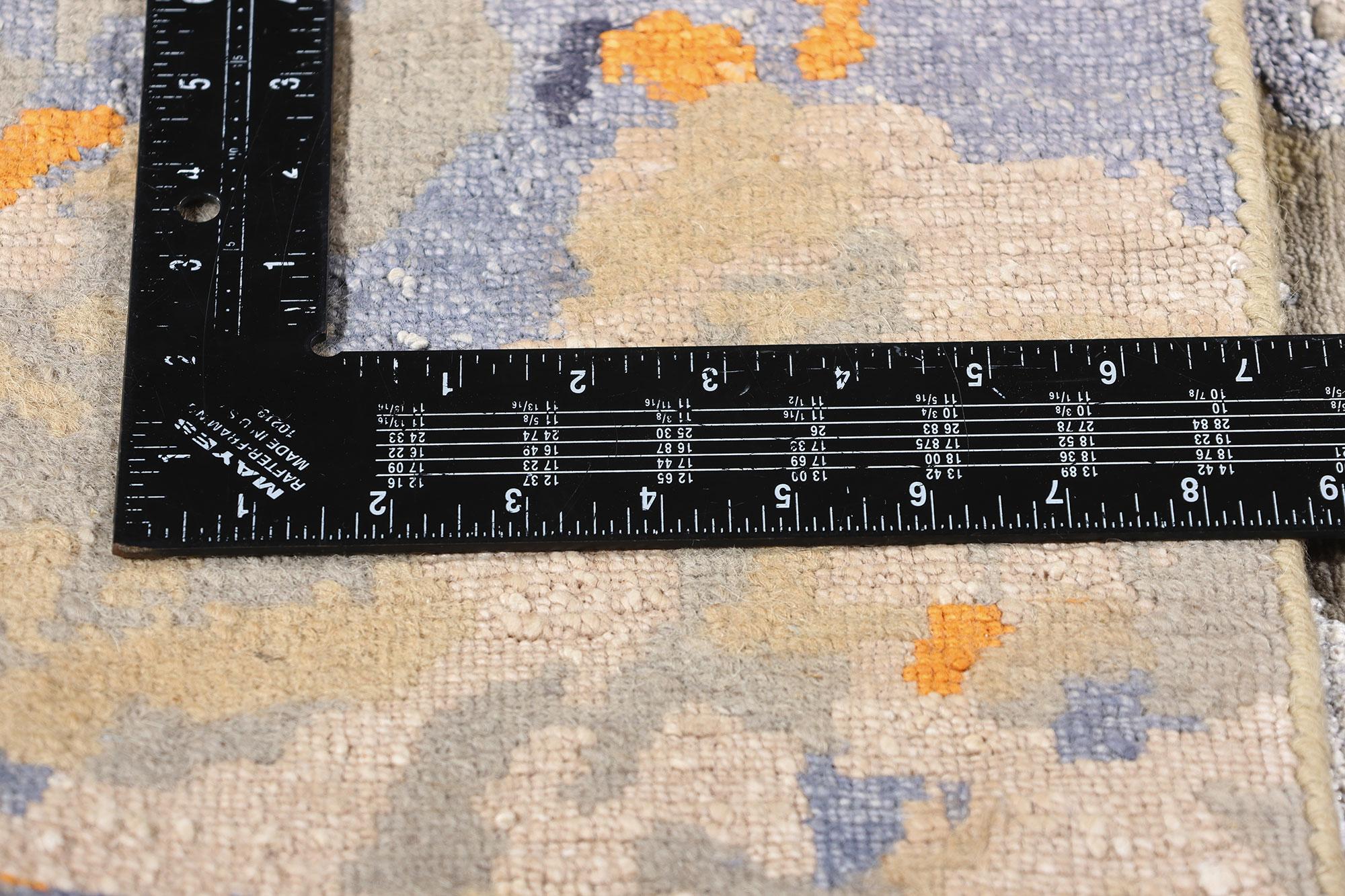 New Contemporary Abstract Wool & Silk Textured Carpet with Transitional Style (Tapis abstrait en laine et soie de style transitionnel) Neuf - En vente à Dallas, TX