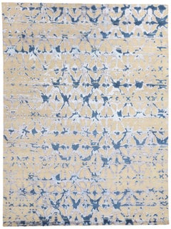 New Contemporary Abstract Wool & Silk Rug