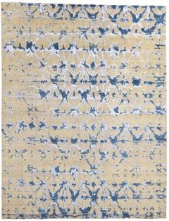 New Contemporary Abstract Wool & Silk Rug (tapis de laine et de soie)