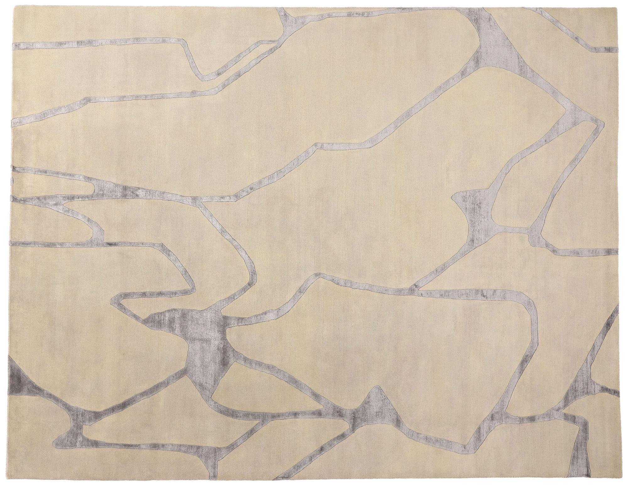 Nuovo tappeto astratto contemporaneo in lana e seta ispirato a Willem de Kooning in vendita 2
