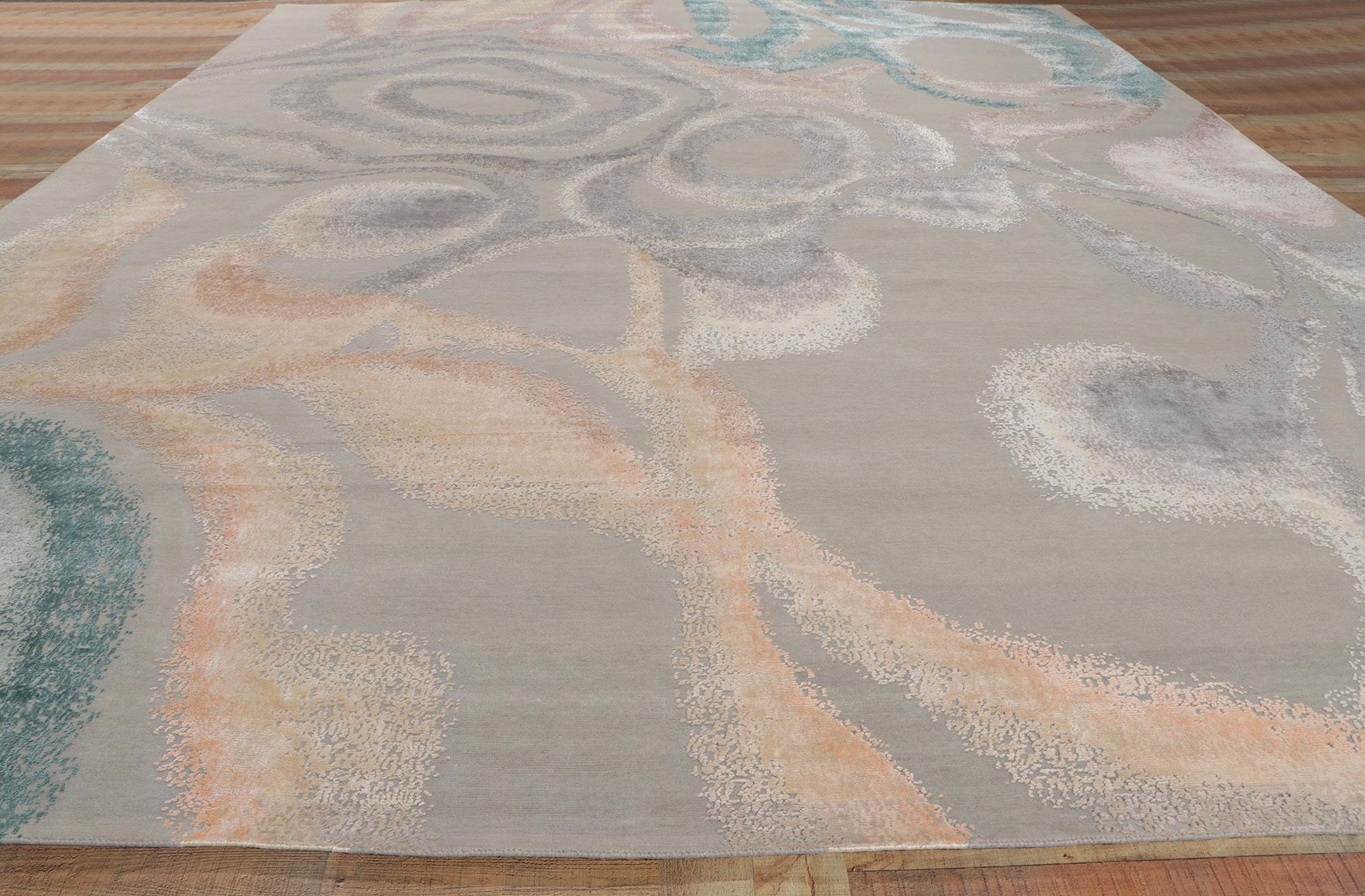 New Contemporary Area Rug Inspired by Georgia O'Keeffe For Sale 3