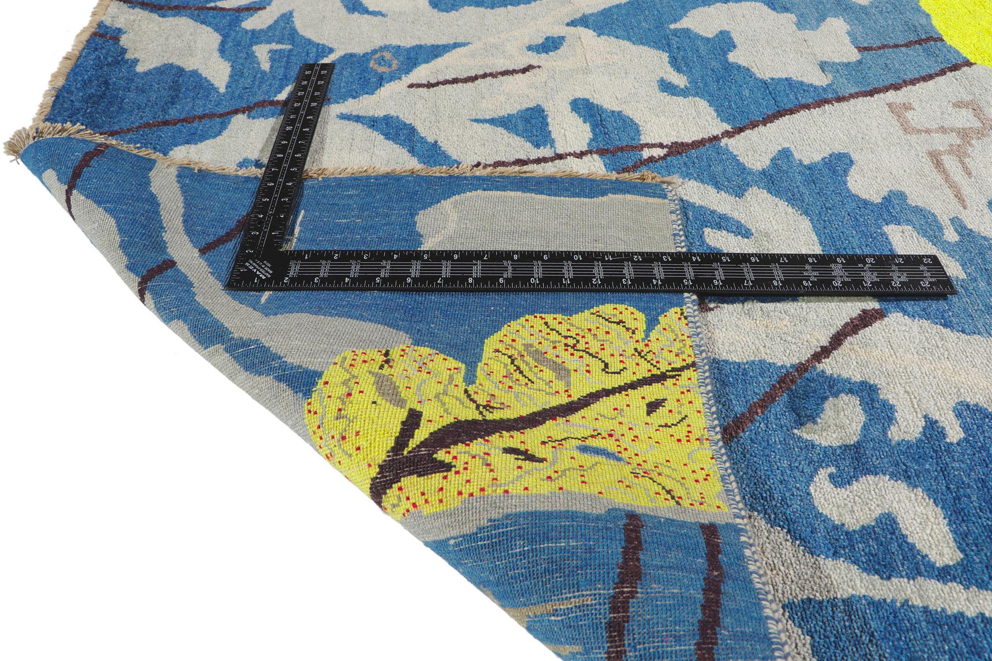 Noué à la main Nouveau tapis contemporain inspiré par Joan Miro en vente