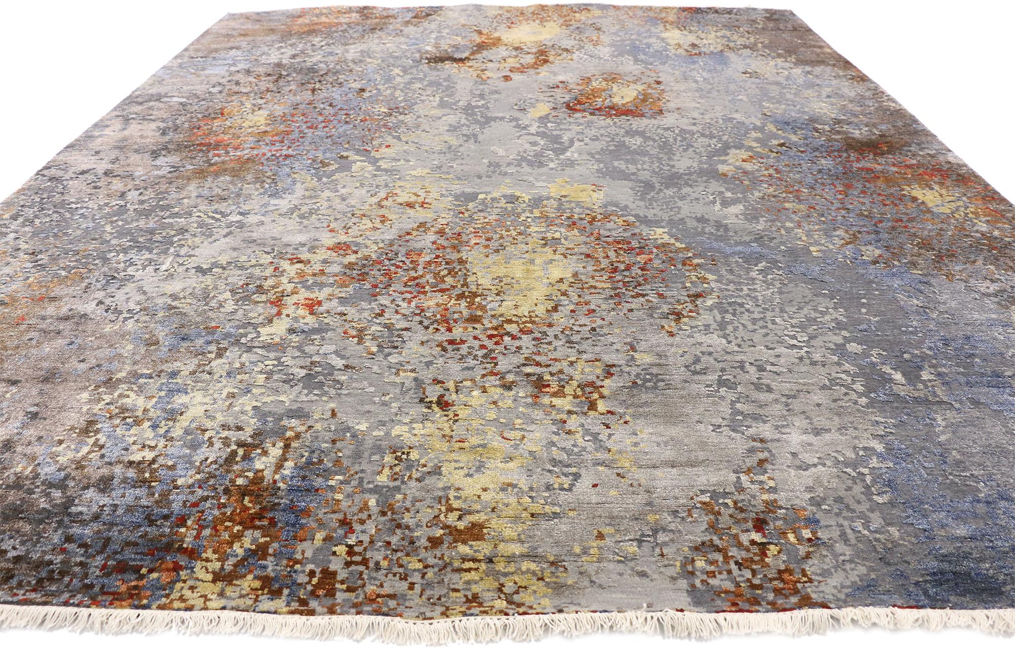 Expressionniste Nouveau tapis expressionniste contemporain inspiré par Willem de Kooning  en vente