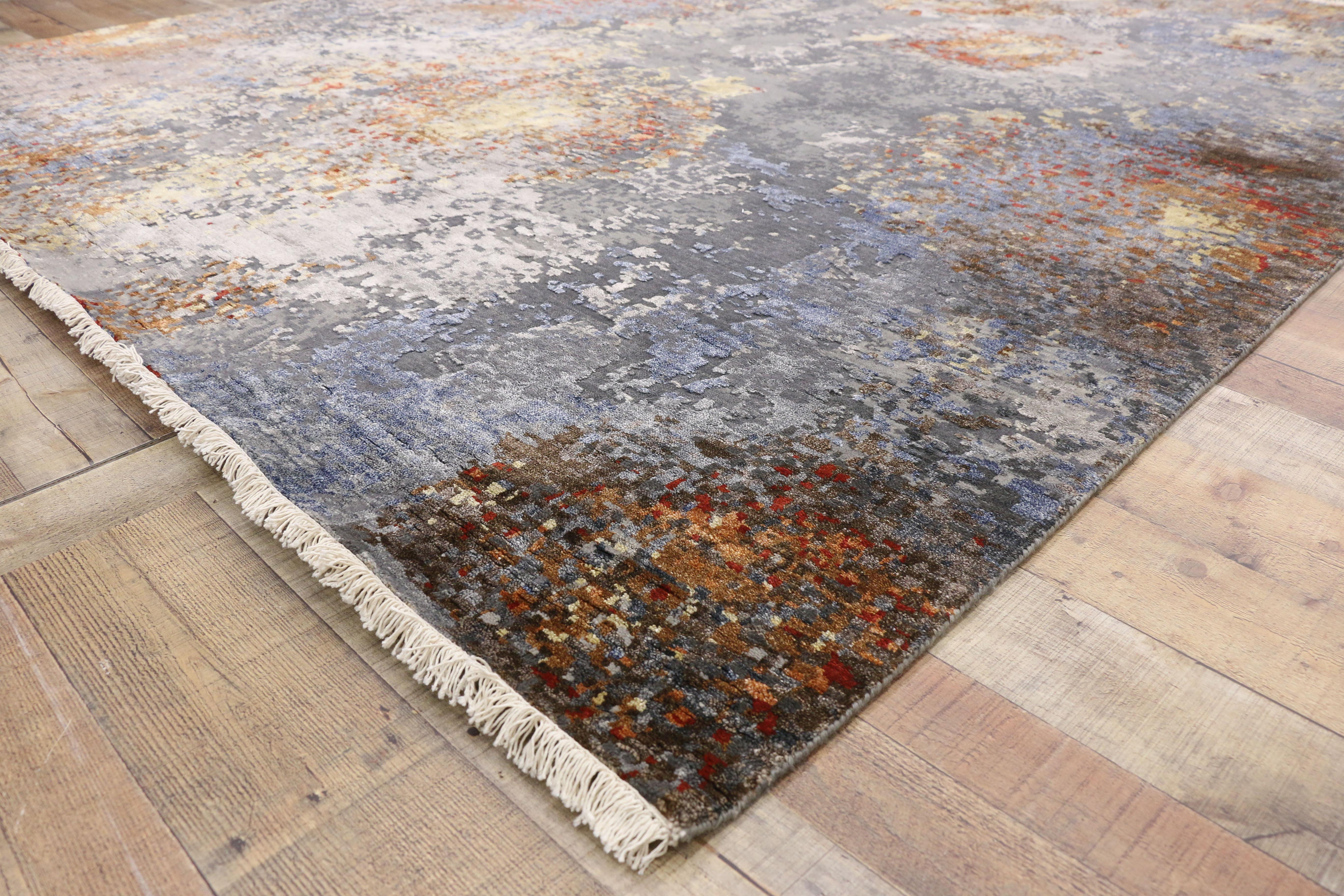 Nouveau tapis expressionniste contemporain inspiré par Willem de Kooning  en vente 1