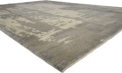 New Contemporary Area Rug with Abstract Expressionist Paint Brush Strokes