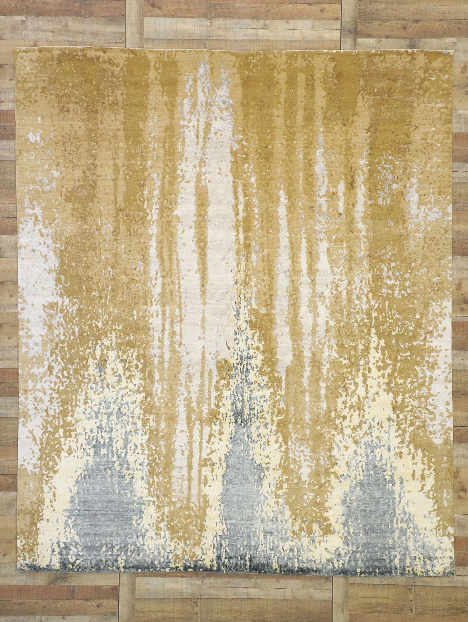 Hand-Knotted New Contemporary Area Rug with New Nordic and Beach Hygge Style For Sale