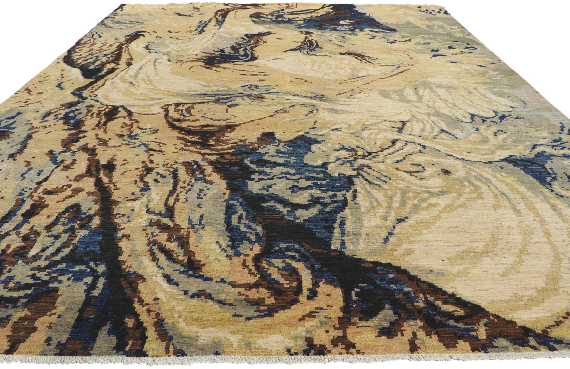 New Contemporary Area Rug with Biophilic Design For Sale 2