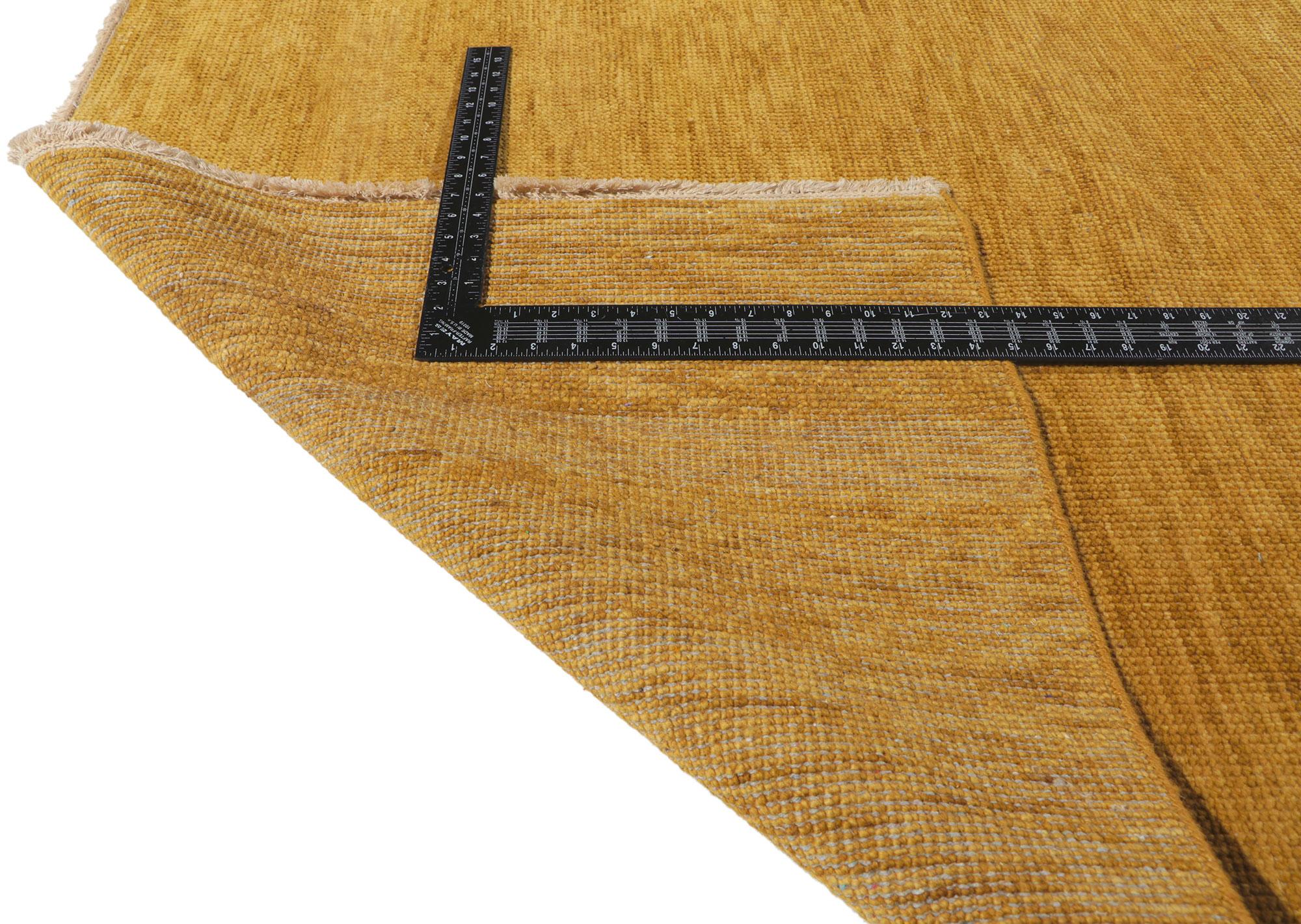 Indian New Contemporary Area Rug with Modern Tuscan Style For Sale