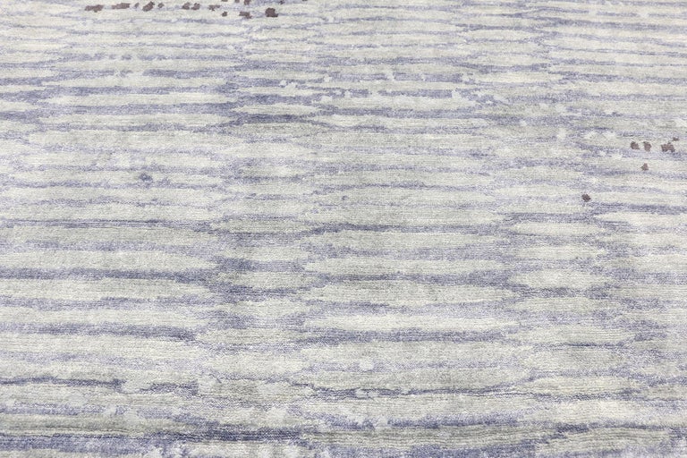 New Contemporary Area Rug with Transitional Zen Style, Japanese Zen