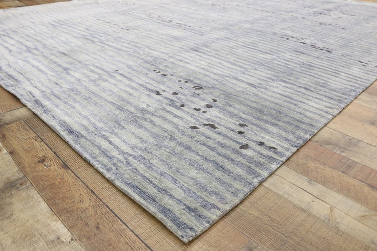 New Contemporary Area Rug with Transitional Zen Style, Japanese Zen