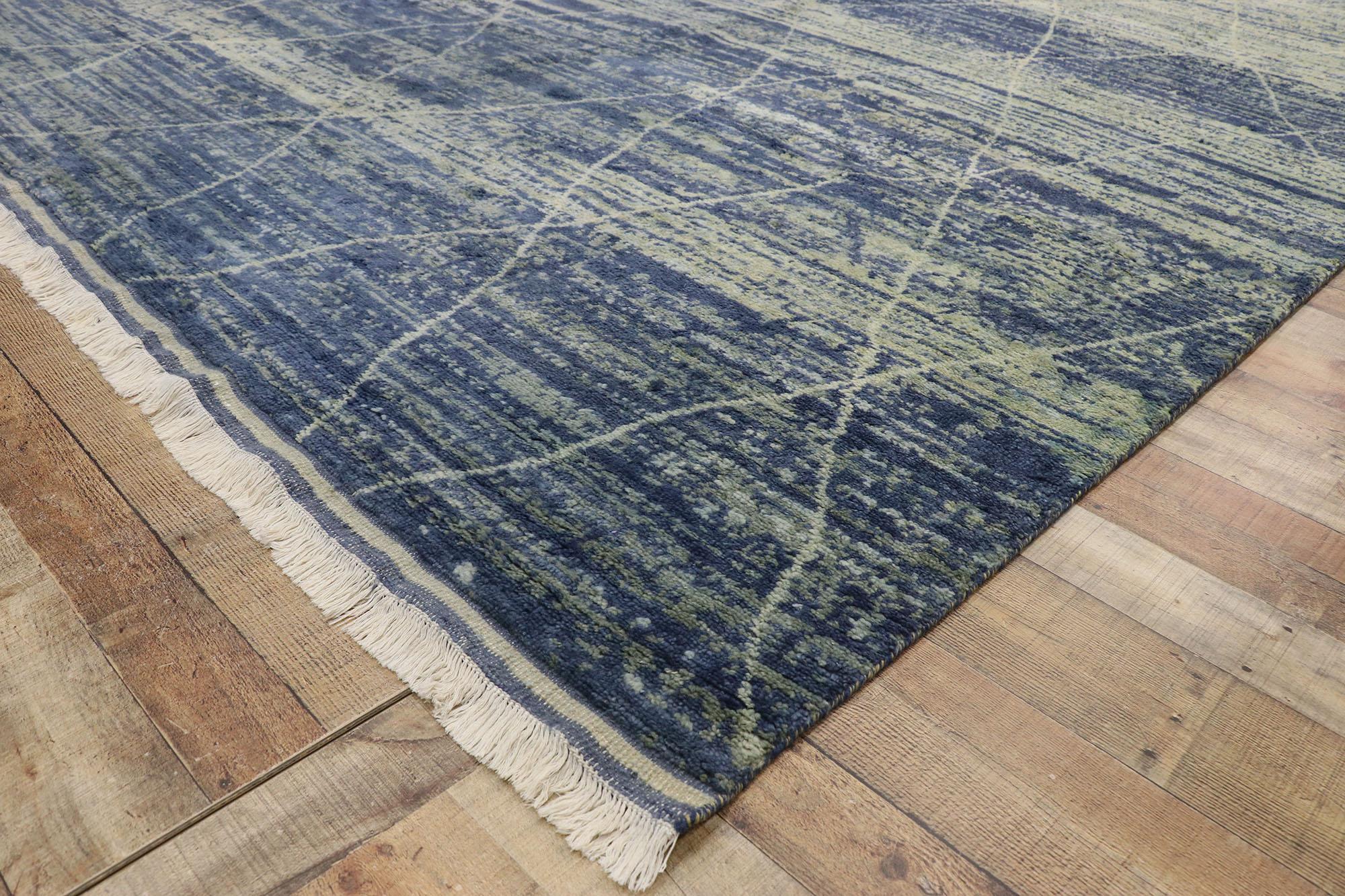 New Contemporary Moroccan Rug with Organic Modern Beach Style 1