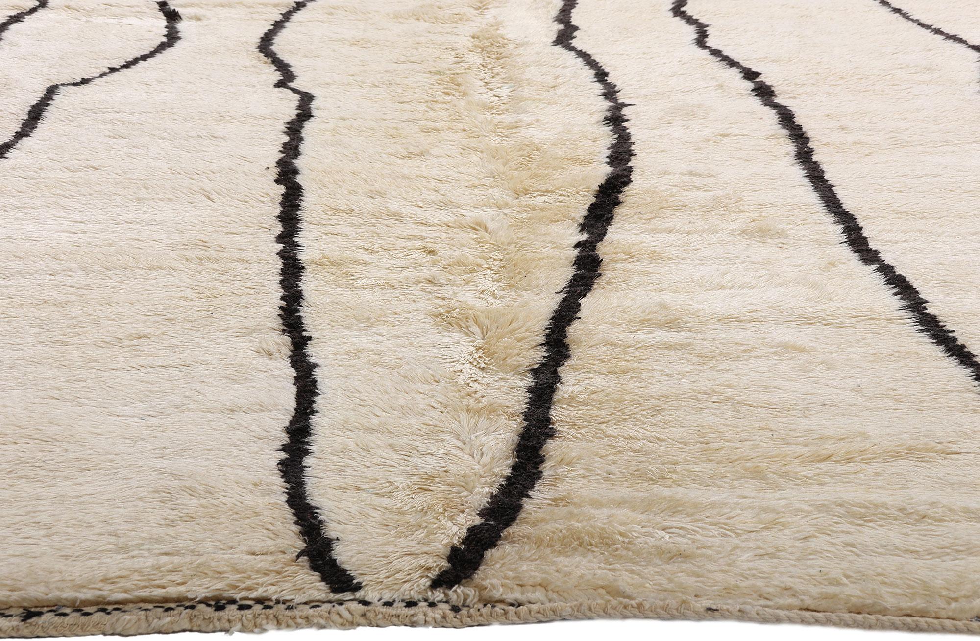 New Contemporary Beni Mirit Moroccan Rug with Organic Modern Style For Sale 9