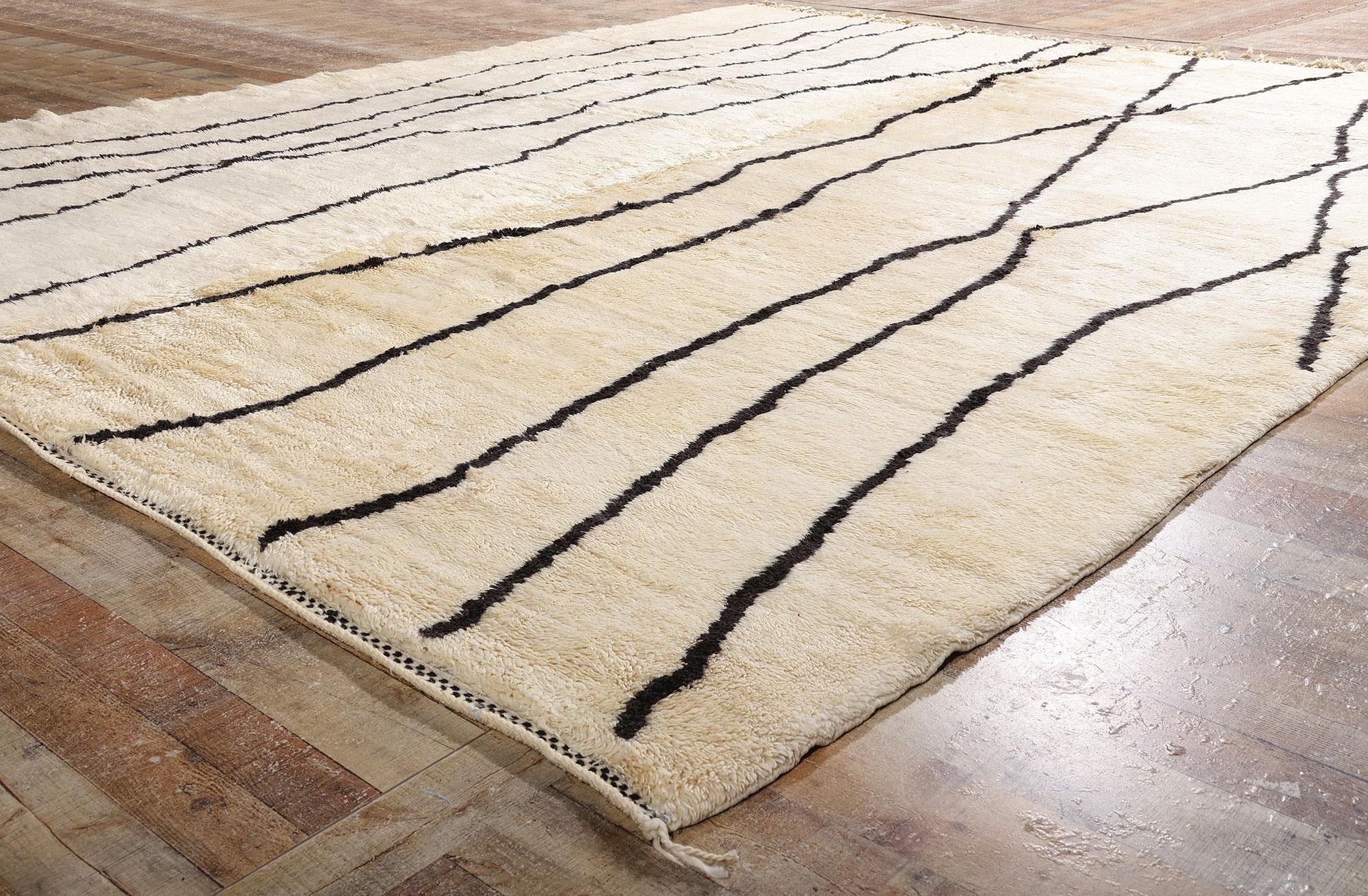 New Contemporary Beni Mirit Moroccan Rug with Organic Modern Style For Sale 13