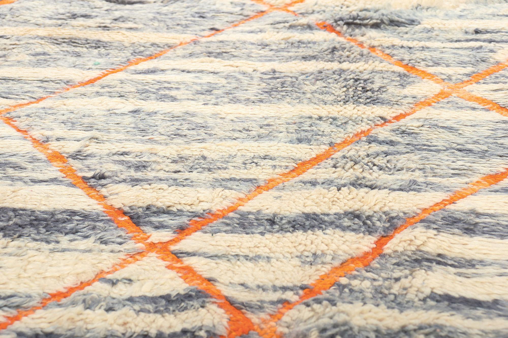 New Contemporary Beni Mrirt Carpet, Berber Moroccan Rug In New Condition For Sale In Dallas, TX