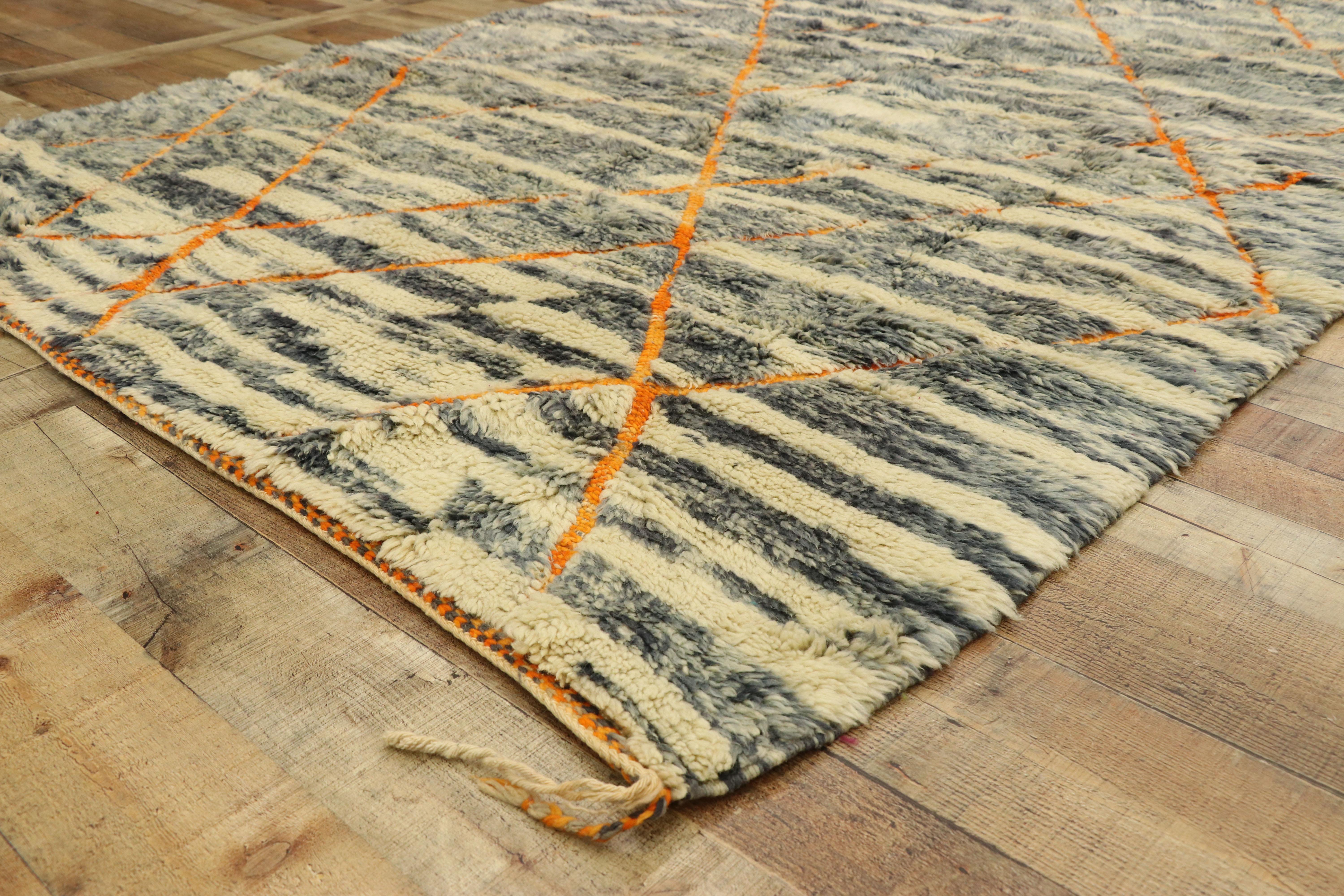 Wool New Contemporary Beni Mrirt Carpet, Berber Moroccan Rug