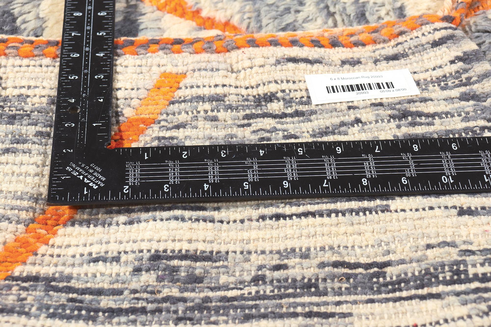 Wool New Contemporary Beni Mrirt Carpet, Berber Moroccan Rug For Sale