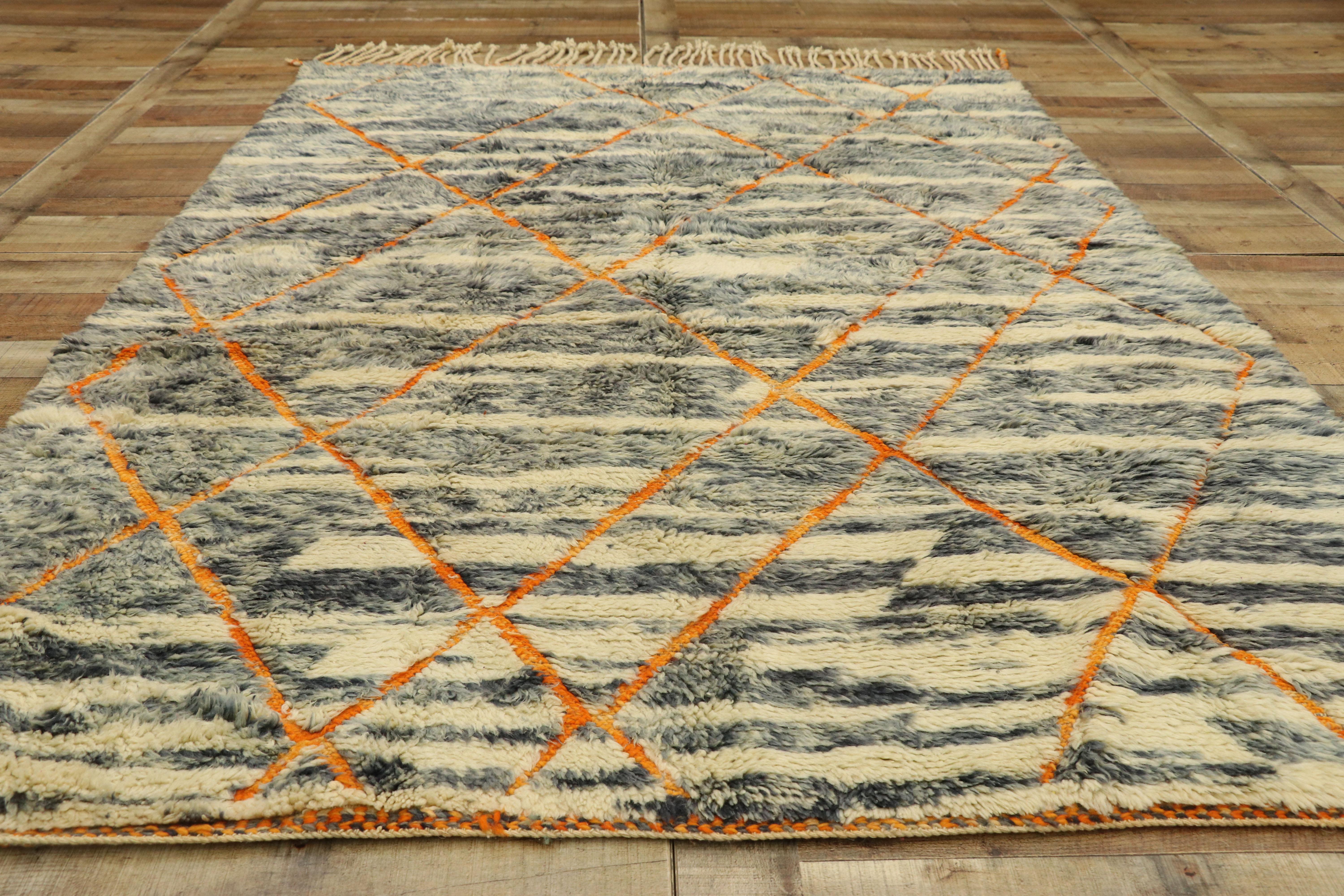 New Contemporary Beni Mrirt Carpet, Berber Moroccan Rug 1