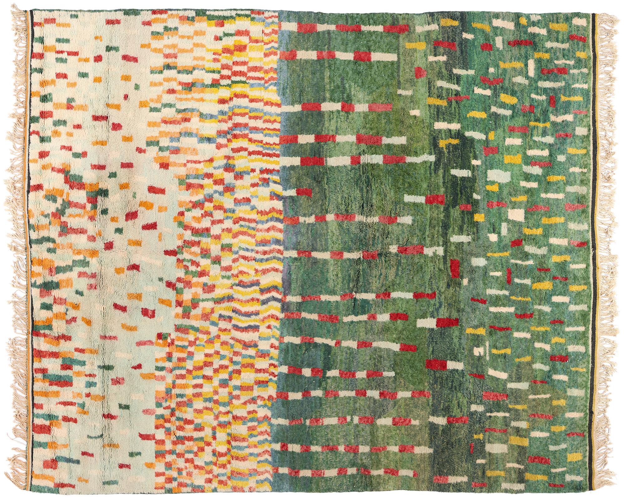 Neuer Contemporary Beni Mrirt Marokkanischer Berberteppich mit abstraktem Expressionismus im Angebot 3