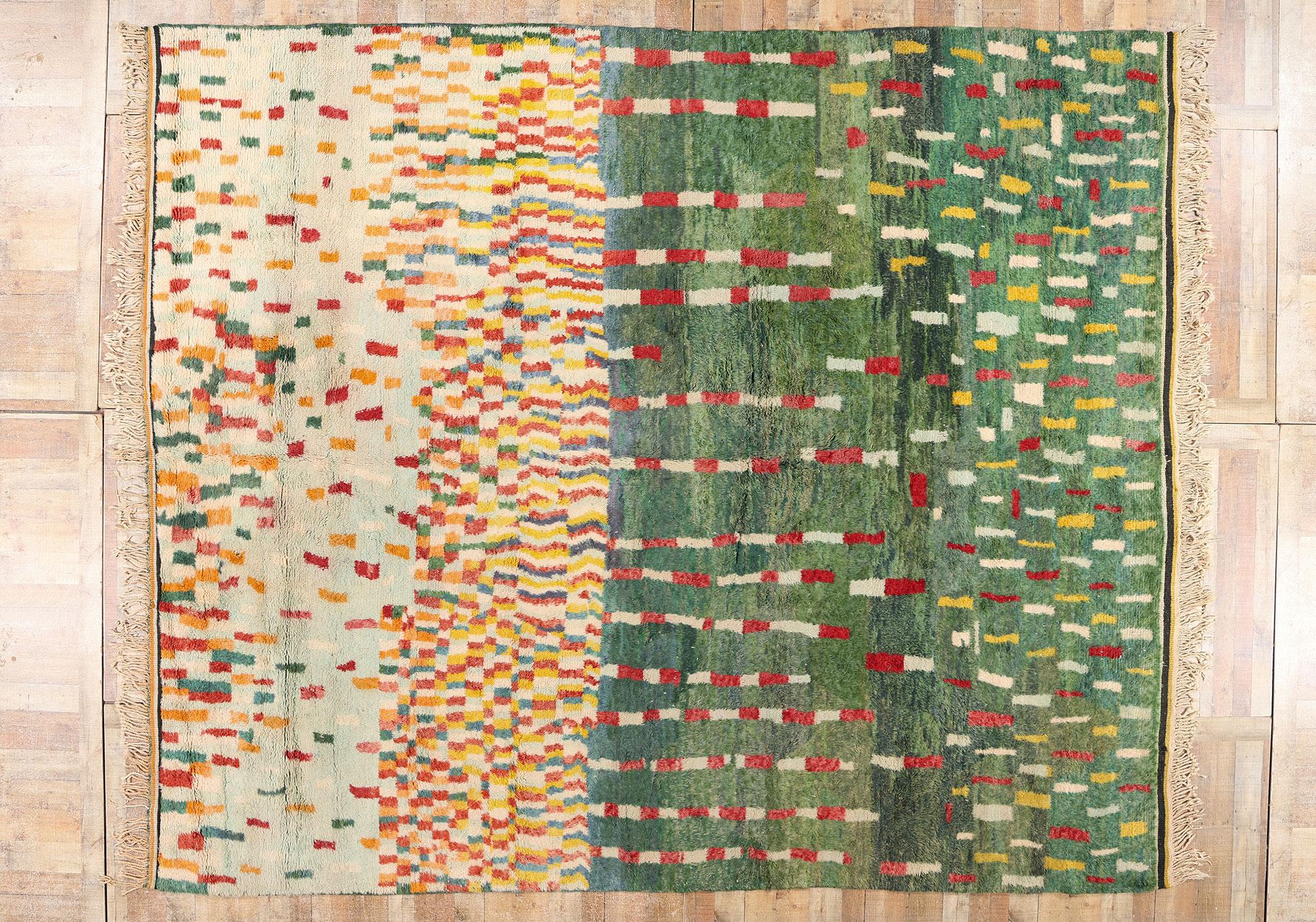 Neuer Contemporary Beni Mrirt Marokkanischer Berberteppich mit abstraktem Expressionismus im Angebot 2