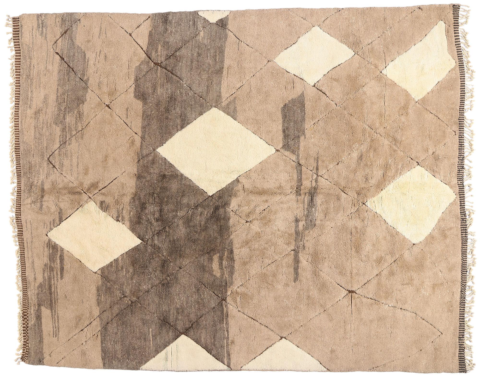 New Contemporary Berber Beni Mrirt Moroccan Rug with Modern Style For Sale 12