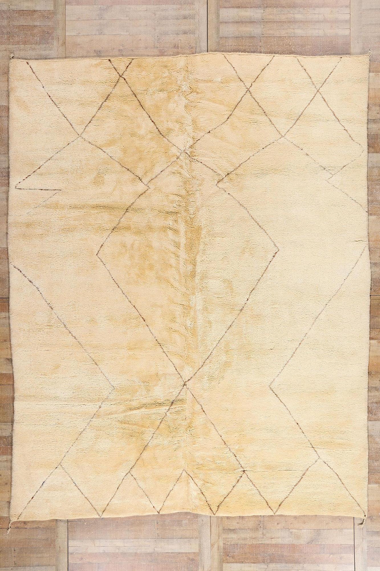 Tapis berbère marocain, style moderne organique et collis de Shibui subtils en vente 2