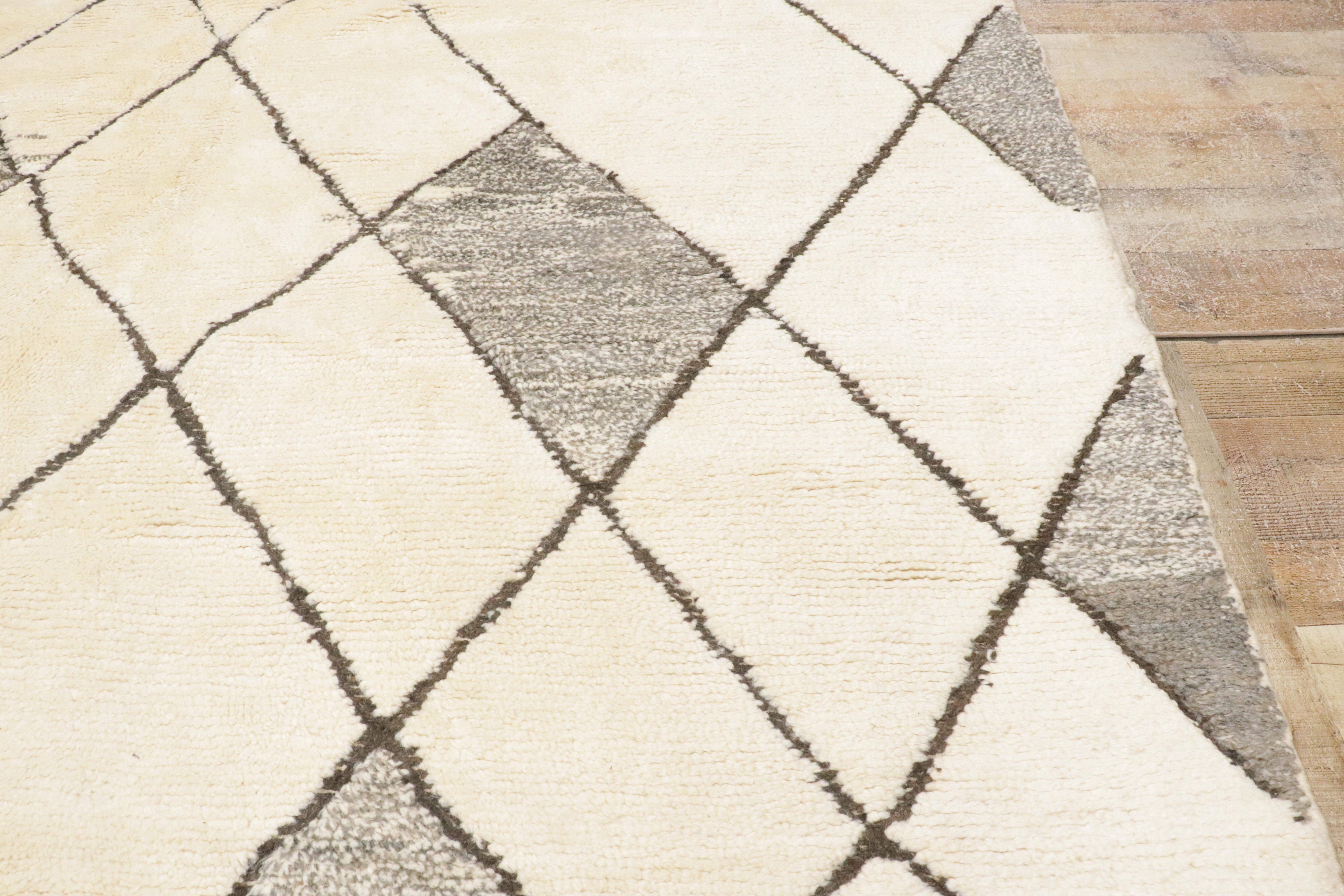 Nuovo tappeto berbero contemporaneo Beni Mrirt marocchino con stile organico moderno in vendita 4