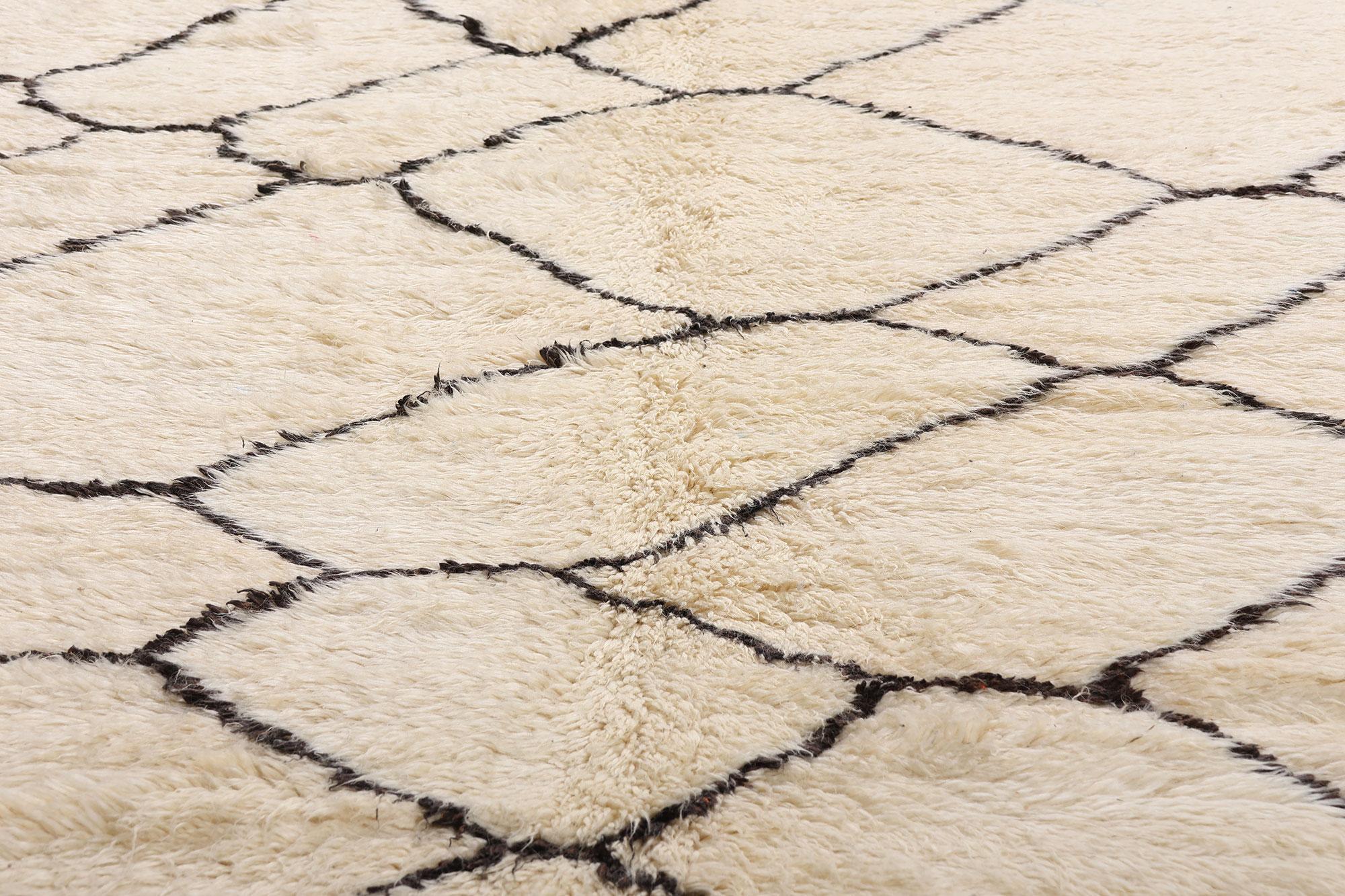 New Contemporary Berber Beni Mrirt Moroccan Rug with Organic Modern Style For Sale 9