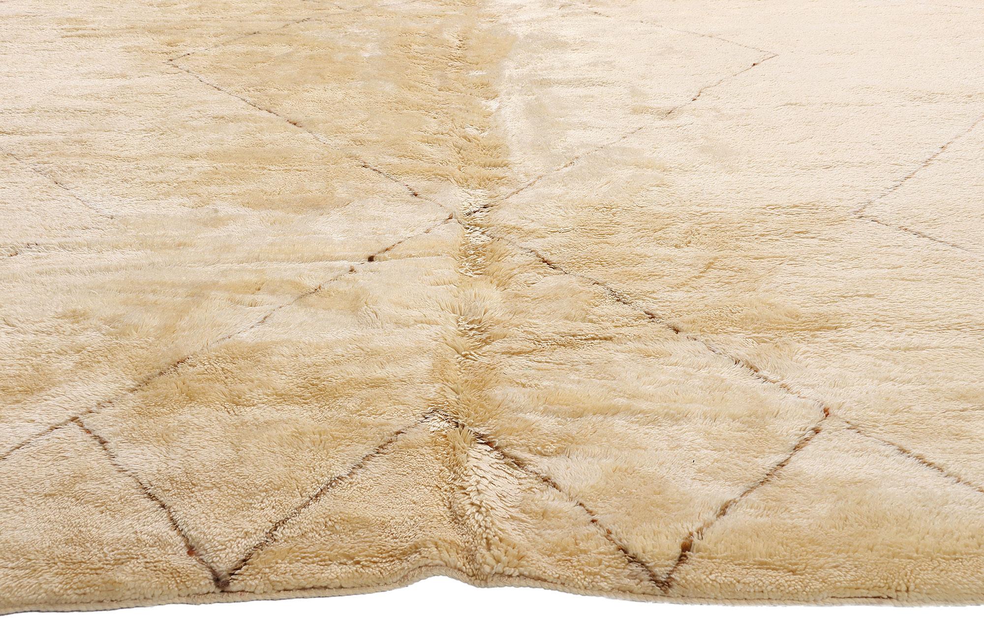 Organique Tapis berbère marocain, style moderne organique et collis de Shibui subtils en vente
