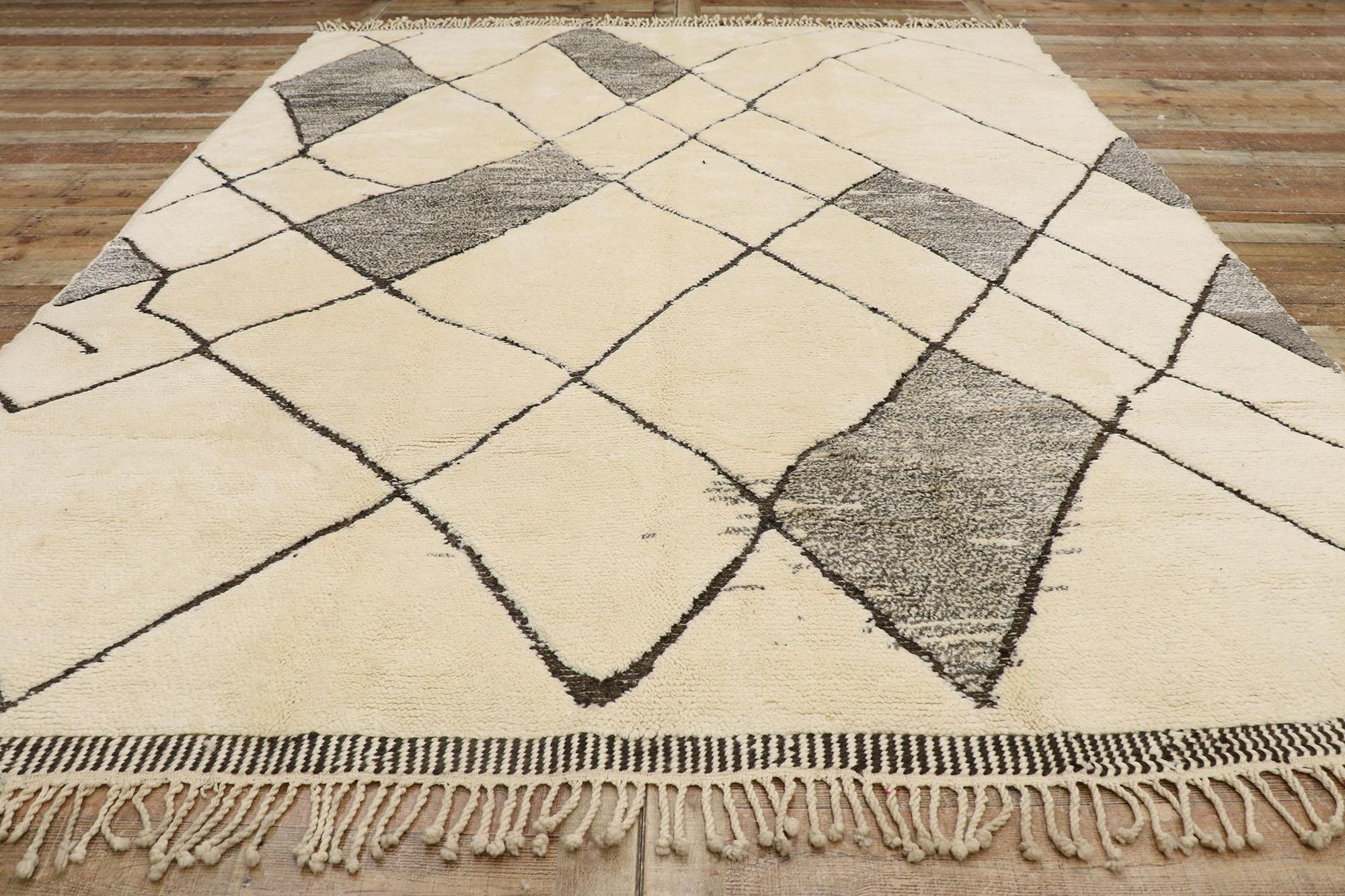 Nuovo tappeto berbero contemporaneo Beni Mrirt marocchino con stile organico moderno In condizioni Nuovo in vendita a Dallas, TX