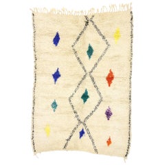 Neue zeitgenössische Berber marokkanischen Azilal Teppich mit Tribal Boho Hygge Stil