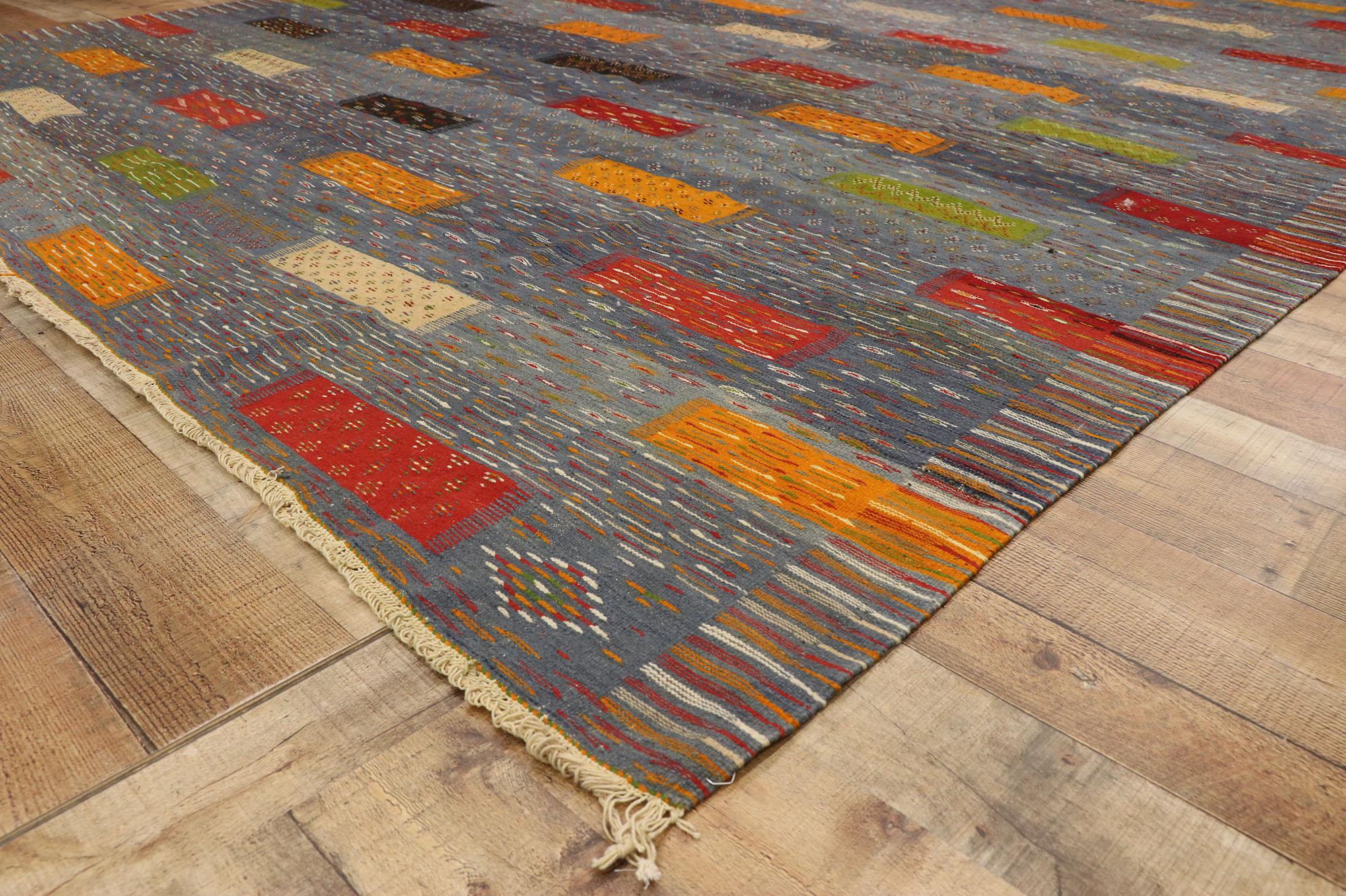 Nouveau tapis berbère contemporain Kilim marocain:: tapis moderne de style cabane à tissage plat Neuf - En vente à Dallas, TX
