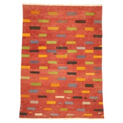 New Contemporary Berber Moroccan Kilim Rug, Modern Cabin Style Flat-Weave Rug