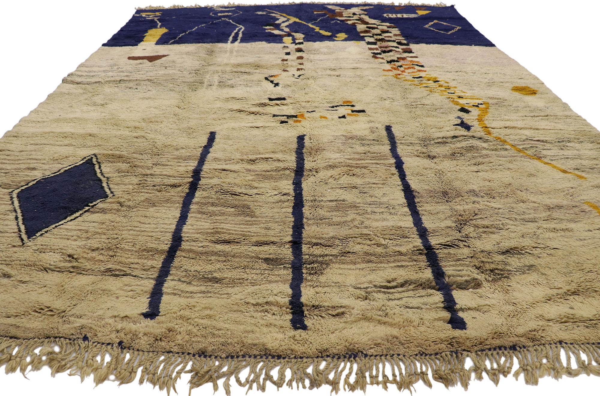 Expressionist New Contemporary Berber Moroccan Rug Inspired by Ad Reinhardt For Sale