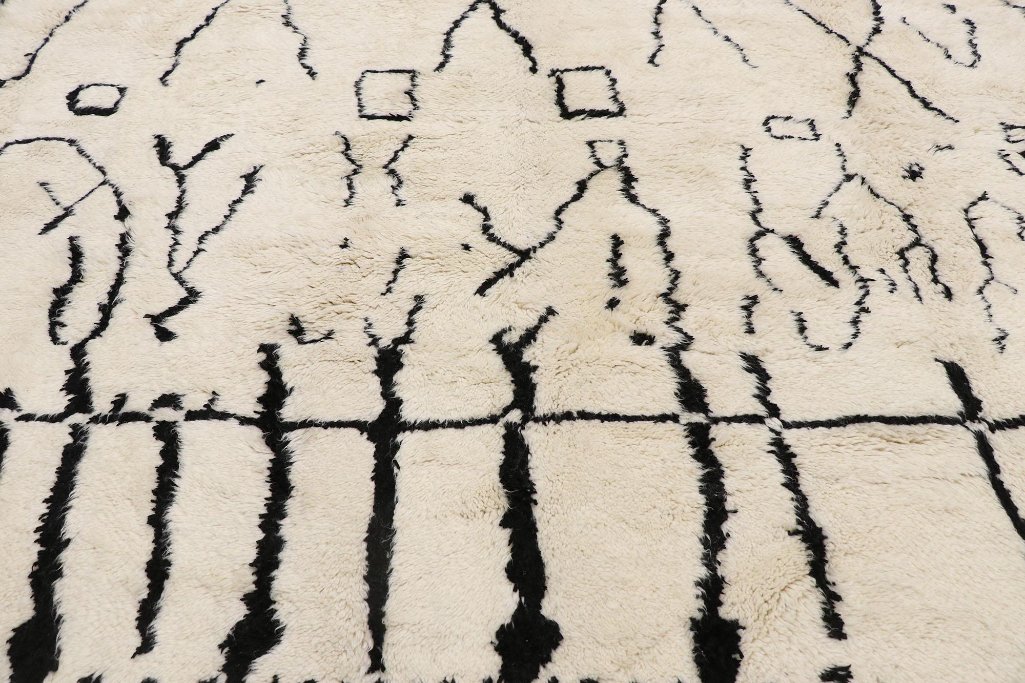 Expressionist New Contemporary Berber Moroccan Rug Inspired by Cy Twombly For Sale