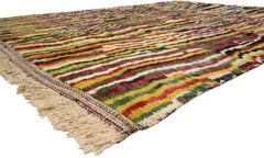 Berber Beni Mrirt Moderner Marokkanischer Teppich, Bauhaus trifft auf abstrakten Expressionisten