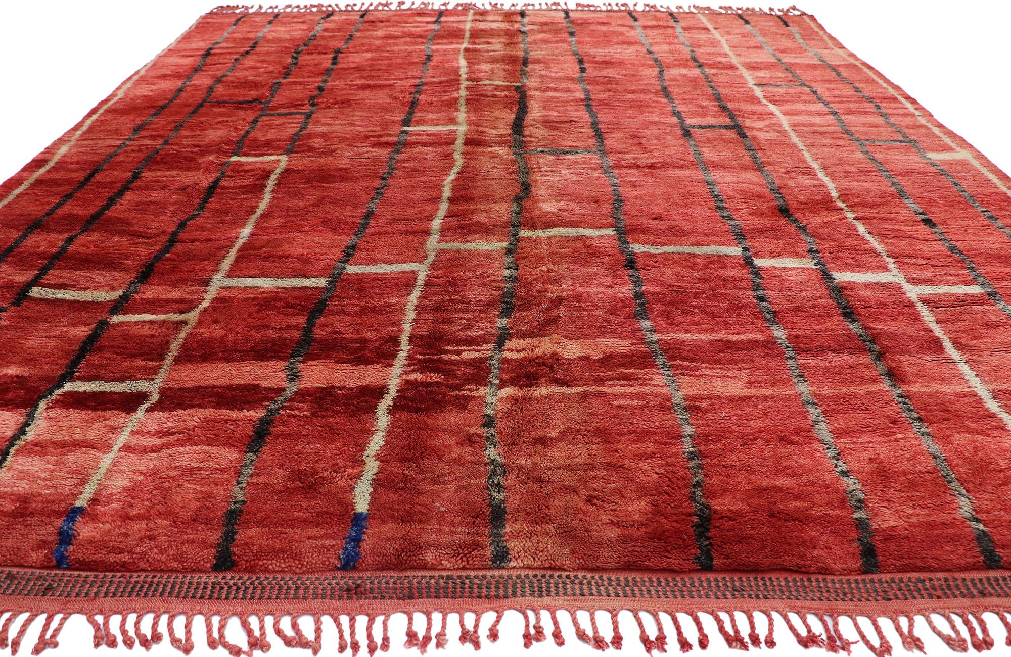 Expressionist New Contemporary Berber Moroccan Rug Inspired by Gerhard Richter