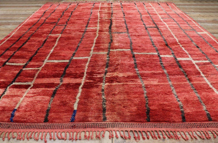 New Contemporary Berber Moroccan Rug Inspired by Gerhard Richter For Sale 1