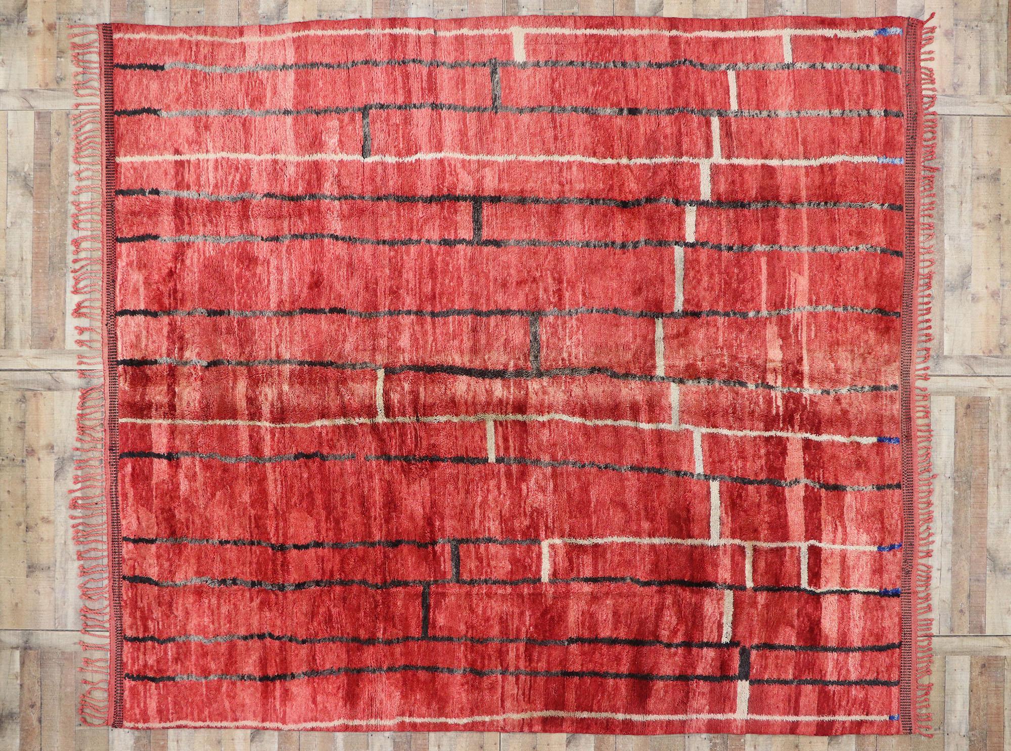 New Contemporary Berber Moroccan Rug Inspired by Gerhard Richter 2