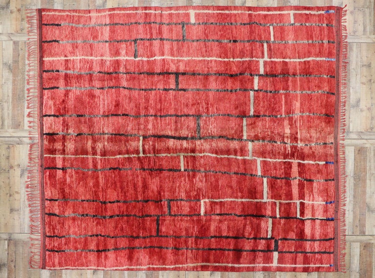 New Contemporary Berber Moroccan Rug Inspired by Gerhard Richter For Sale 2