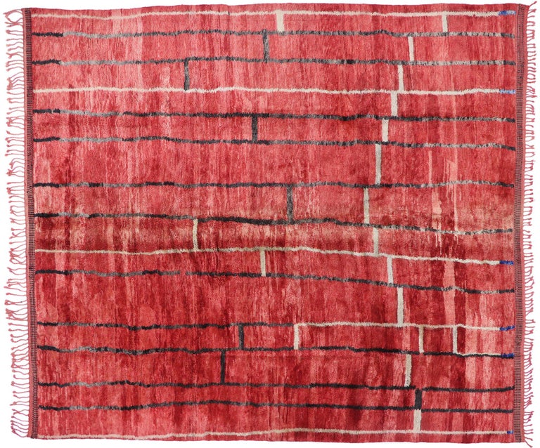 New Contemporary Berber Moroccan Rug Inspired by Gerhard Richter For Sale 3