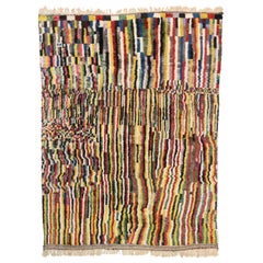 Large Moroccan Rug Inspired by Gerhard Richter, Abstract Meets Cozy Chic