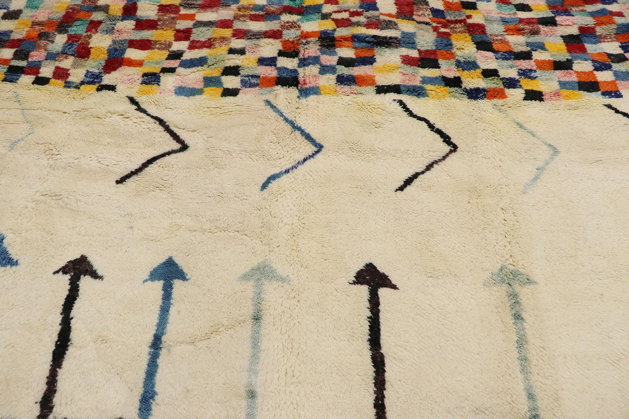 Marocain Nouveau tapis marocain à blocs de couleurs inspiré par Gunta Stölzl en vente