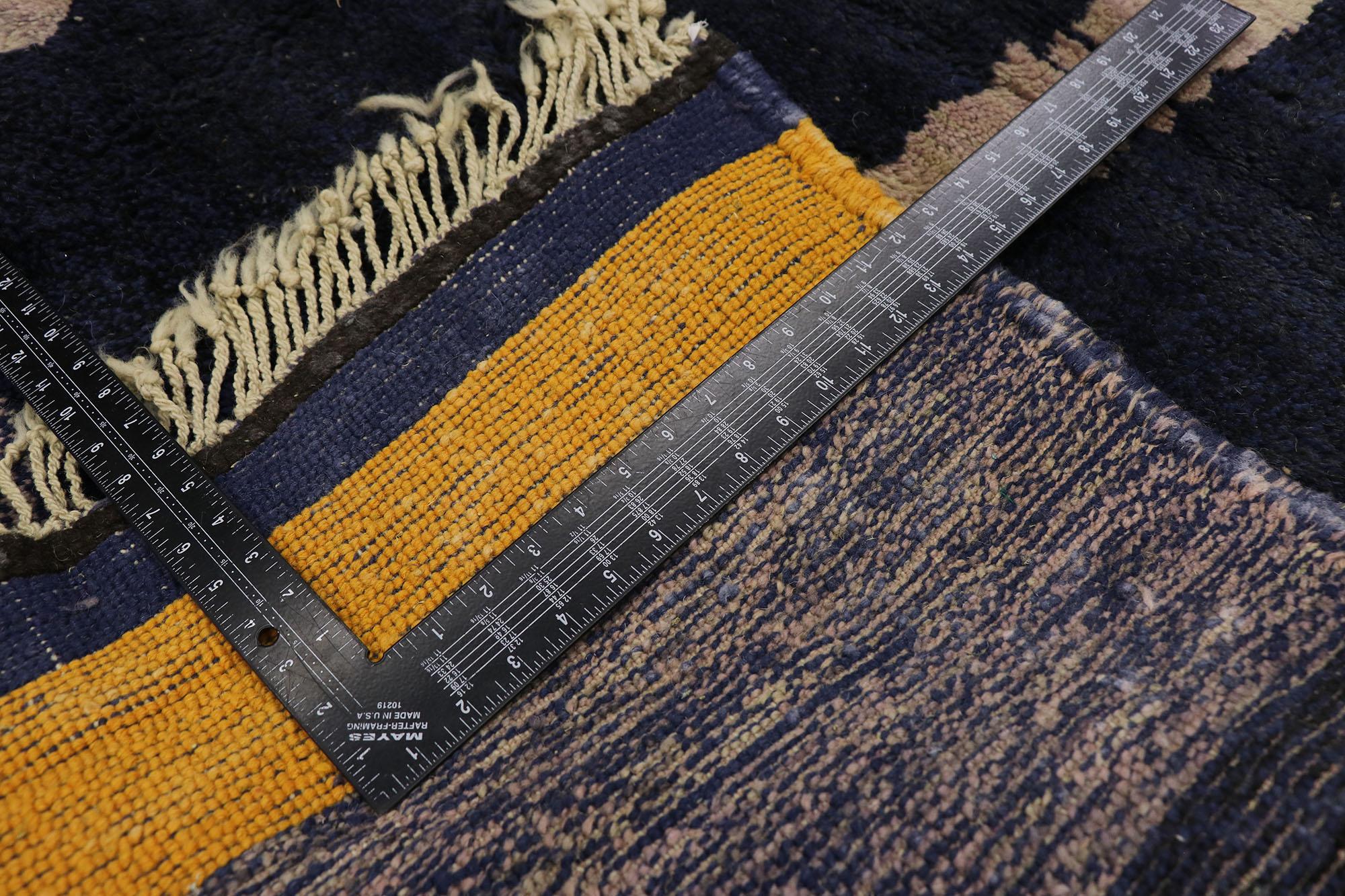 New Color Block Moroccan Rug Inspired by Gunta Stölzl In New Condition For Sale In Dallas, TX