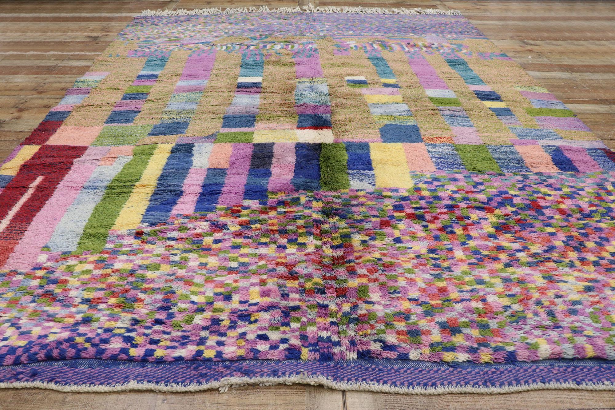 Hand-Knotted New Contemporary Berber Moroccan Rug Inspired by Gunta Stölzl  For Sale