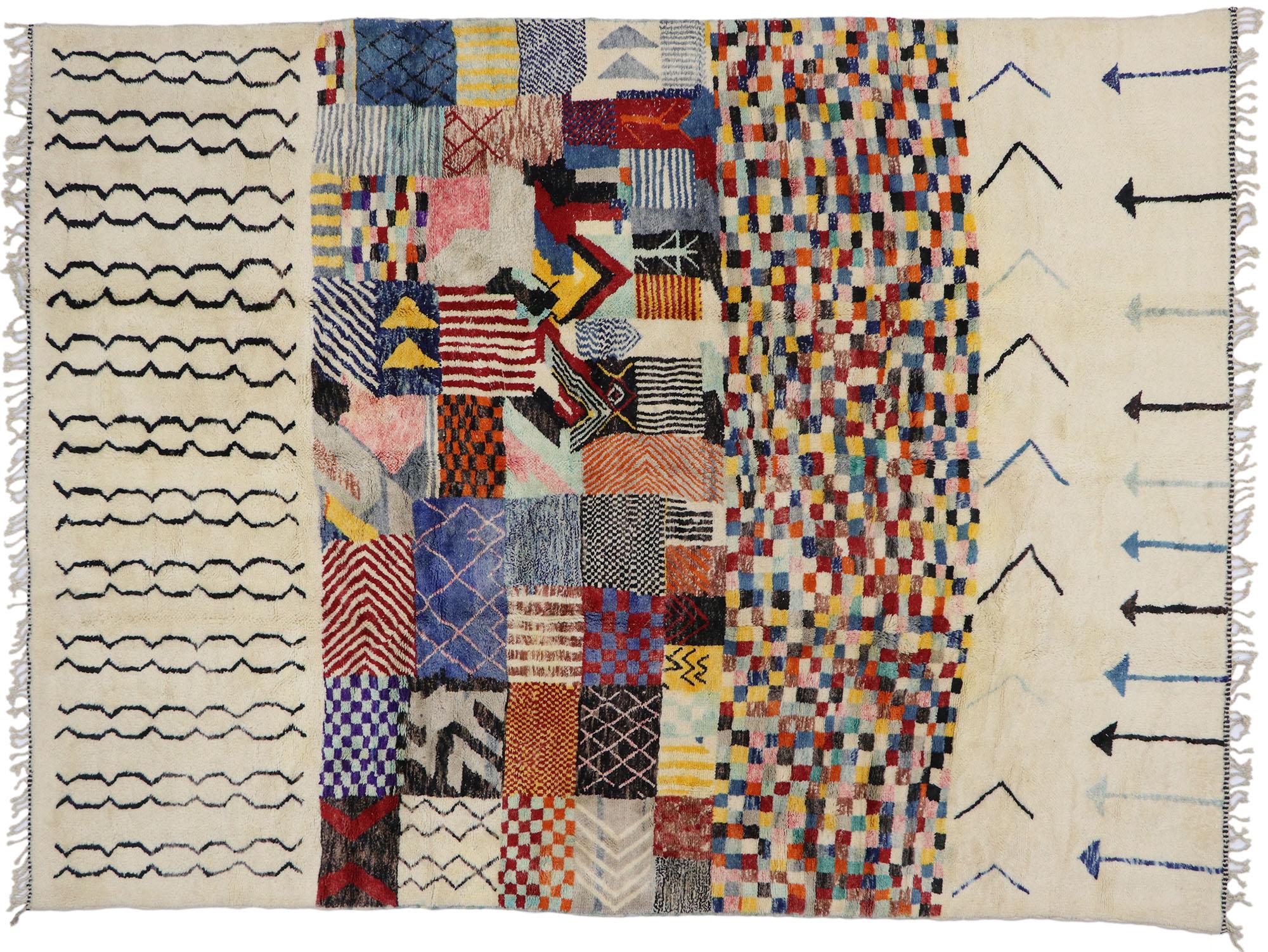 Nouveau tapis marocain à blocs de couleurs inspiré par Gunta Stölzl en vente 1