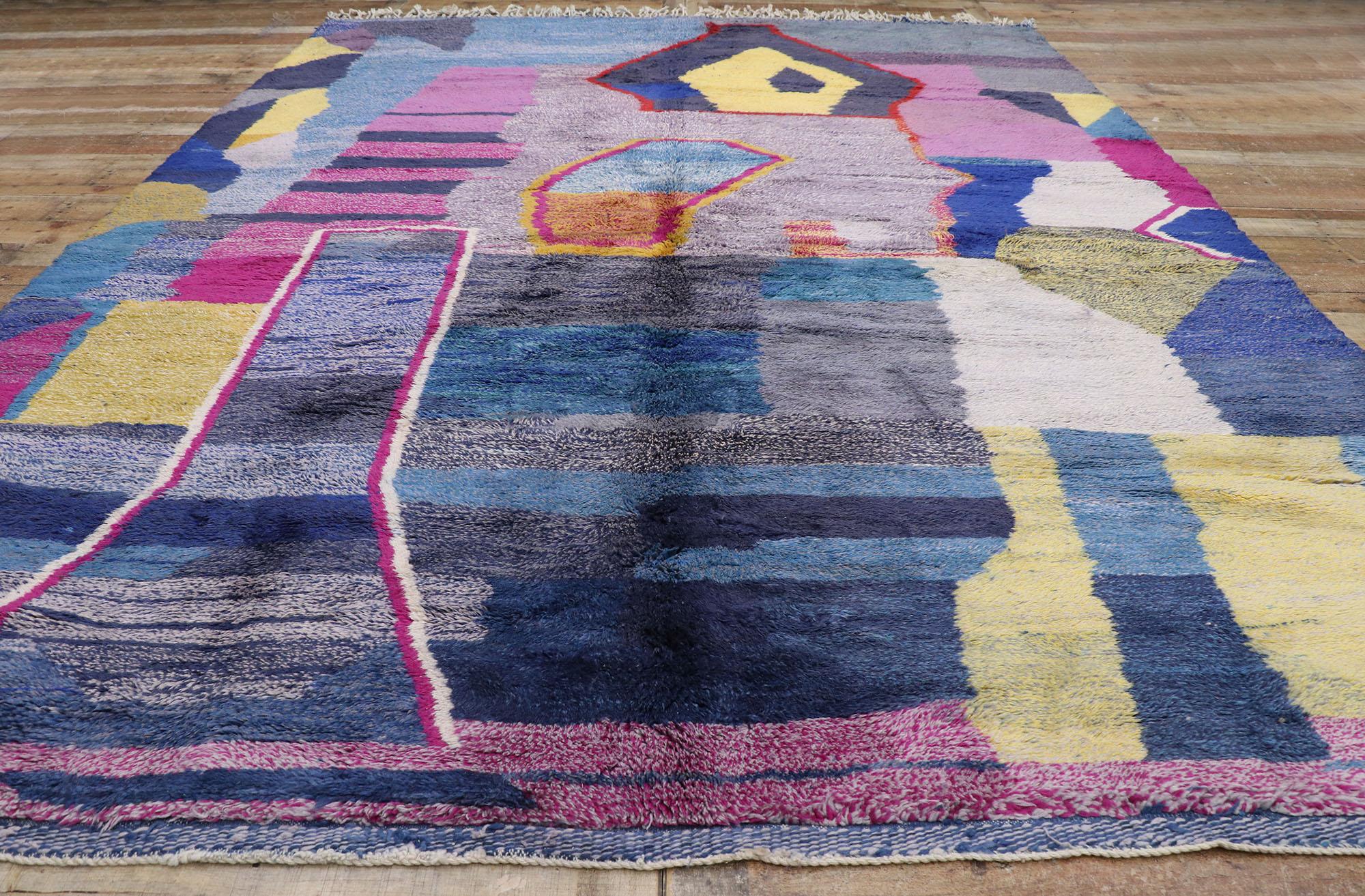 New Contemporary Berber Moroccan Rug Inspired by Helen Frankenthaler For Sale 1
