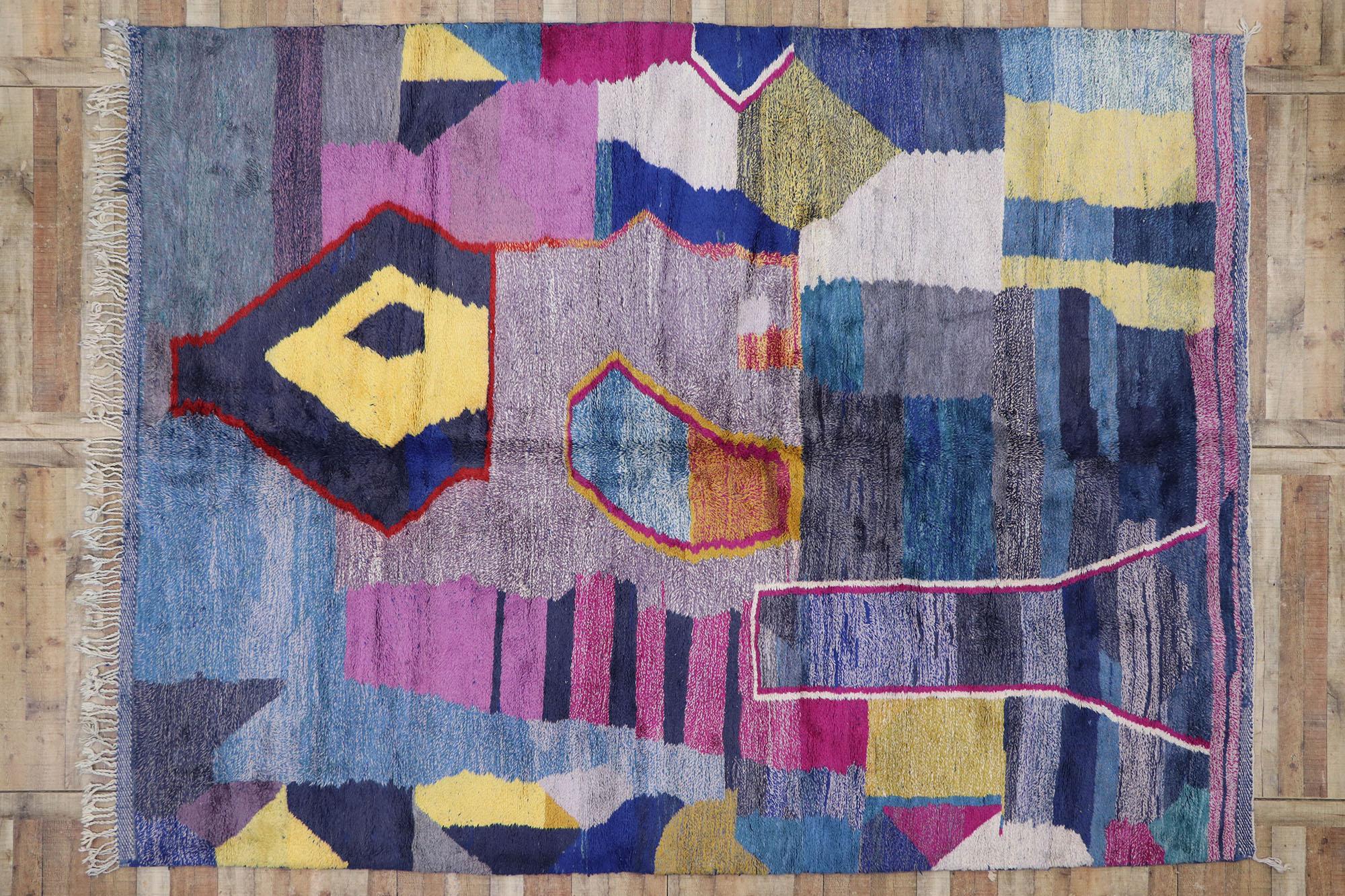 New Contemporary Berber Moroccan Rug Inspired by Helen Frankenthaler For Sale 2