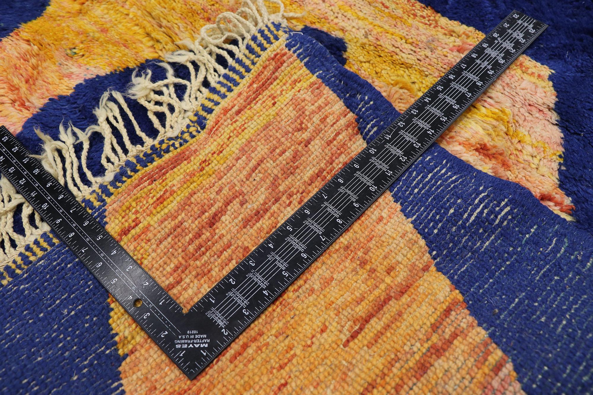 Noué à la main Nouveau tapis marocain à blocs de couleurs inspiré par Paul Klee, tribus berbères du Maroc en vente