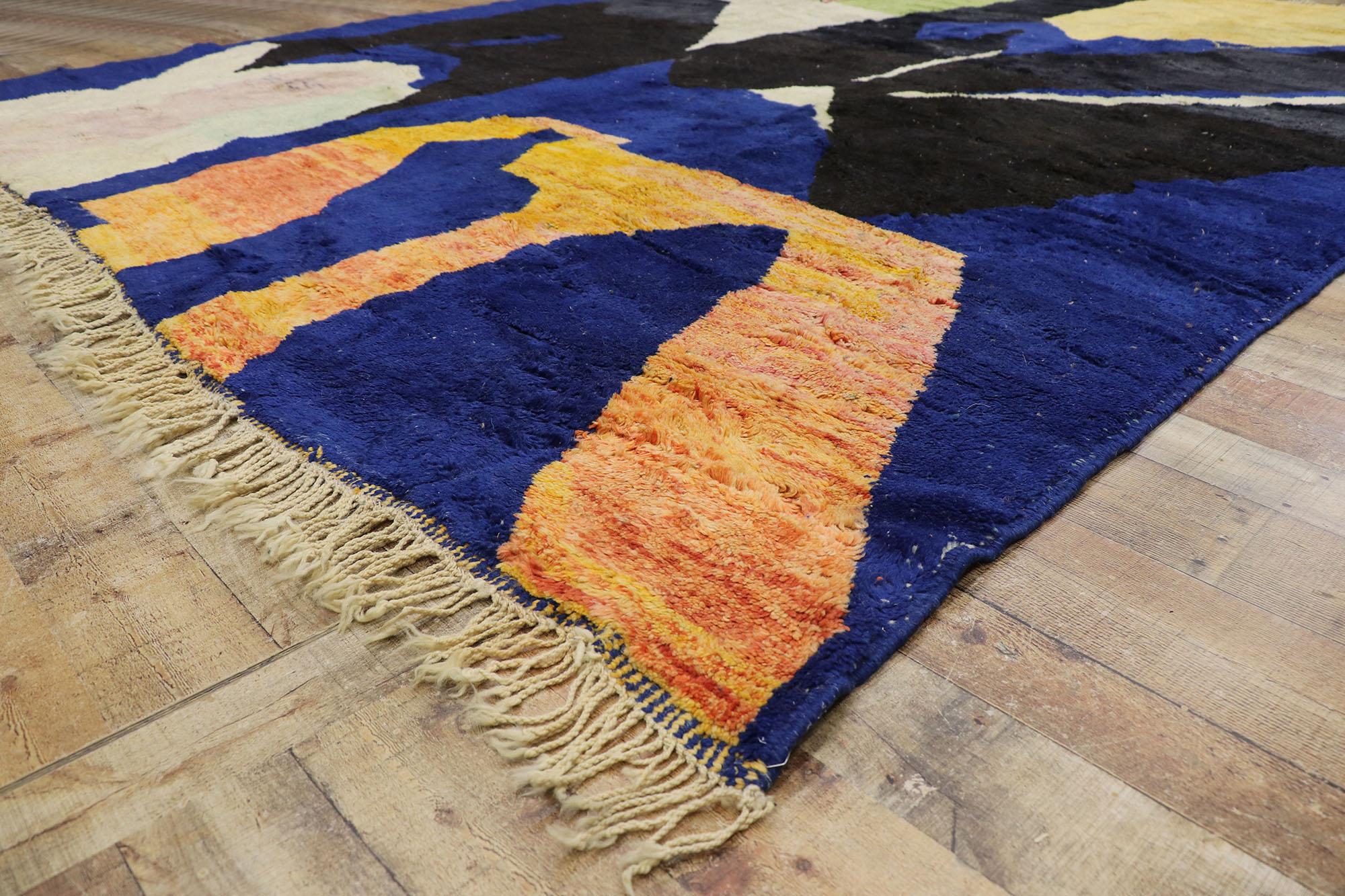 Nouveau tapis marocain à blocs de couleurs inspiré par Paul Klee, tribus berbères du Maroc Neuf - En vente à Dallas, TX