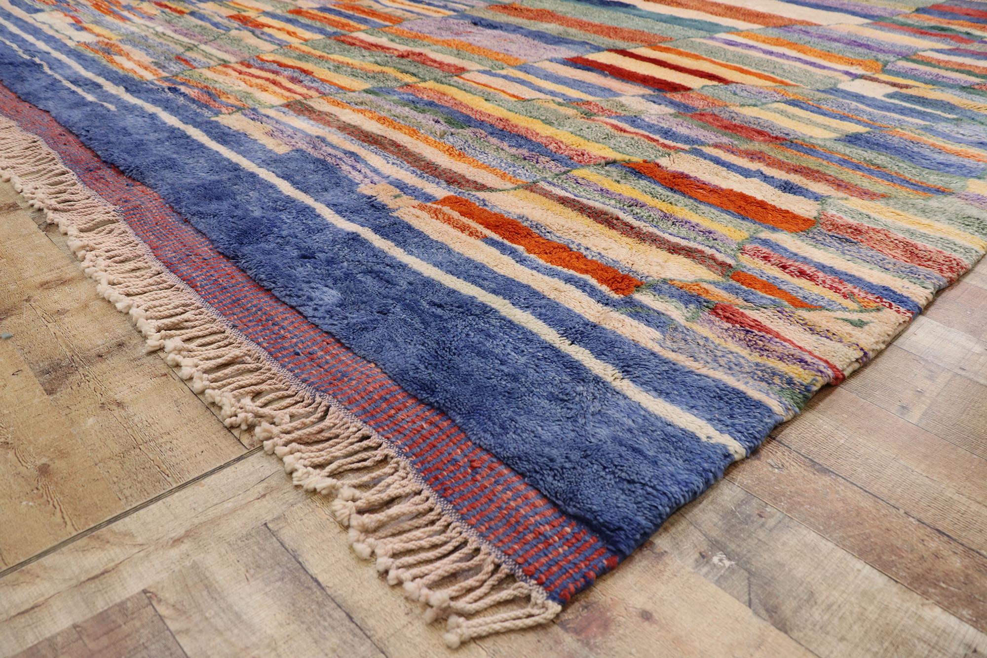 Berber Beni Mrirt Moroccan Rug Inspired by Paul Klee In New Condition For Sale In Dallas, TX